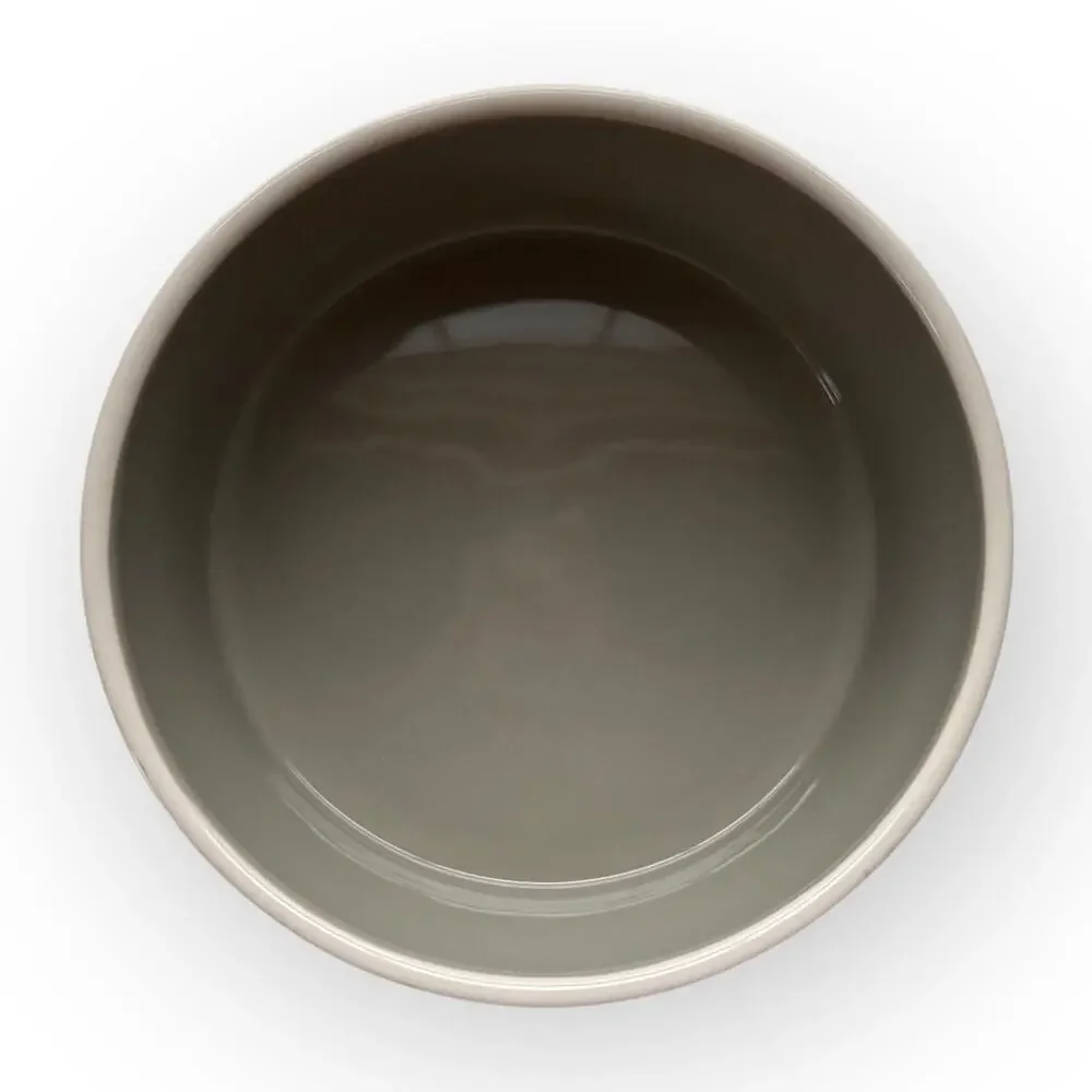 Rae Dunn Nibble White with Black Writing Durable Ceramic Pet Food Water Bowl